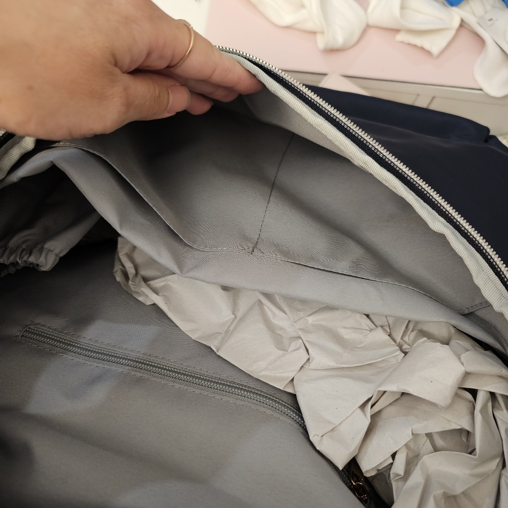 Skip Hop Navy Blue Zip Up Baby Diaper Bag With Stroller Straps NWT With Gold Zip - Picture 16 of 16